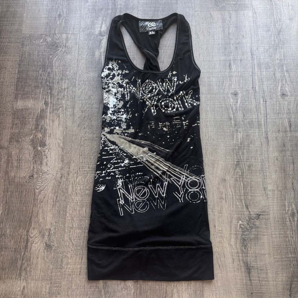 B&B Couture New York Graphic Tank Dress Size XL